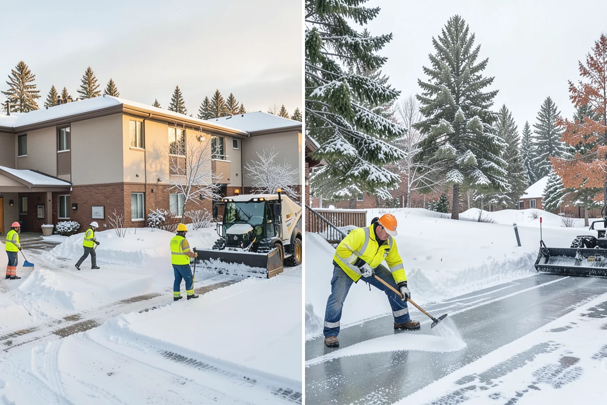 Commercial Roof Snow Removal in Auburn, King County, WA - Survey the roof, equipment, and drains