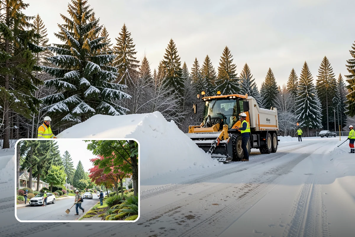 Commercial Roof Snow Removal in Beaux Arts Village, King County, WA - Keeps large roofs under safe structural load limits