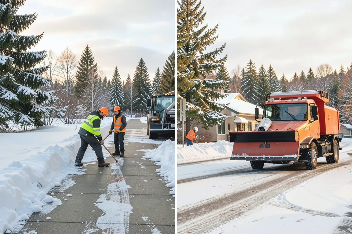 Commercial Roof Snow Removal in Beaux Arts Village, King County, WA - Survey the roof, equipment, and drains