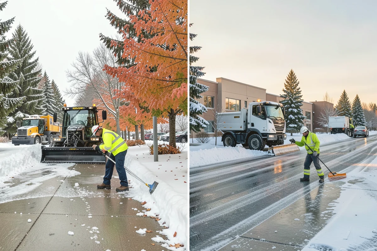 Commercial Roof Snow Removal in Burien, King County, WA - Survey the roof, equipment, and drains