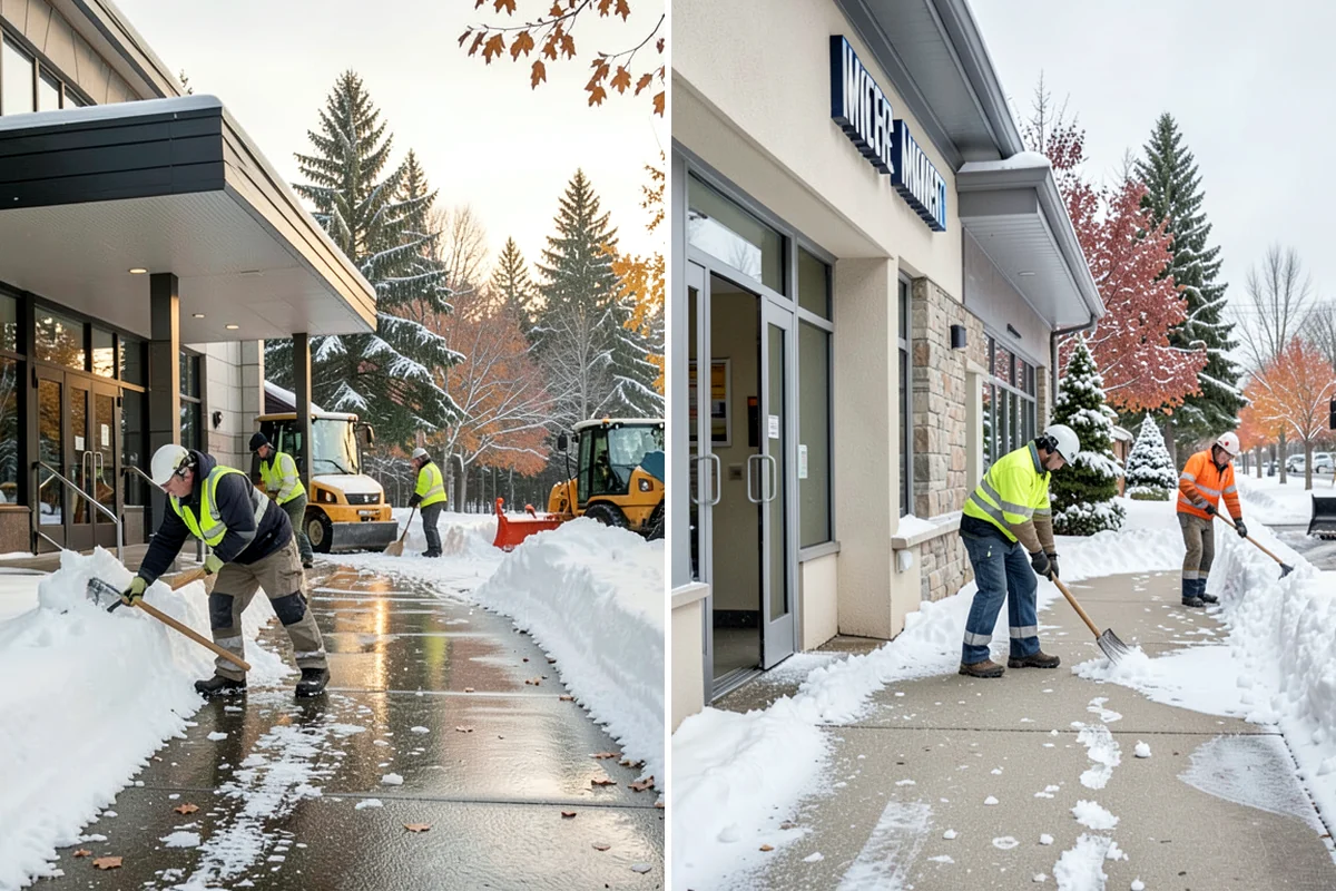 Commercial Roof Snow Removal in Clyde Hill, King County, WA - Survey the roof, equipment, and drains