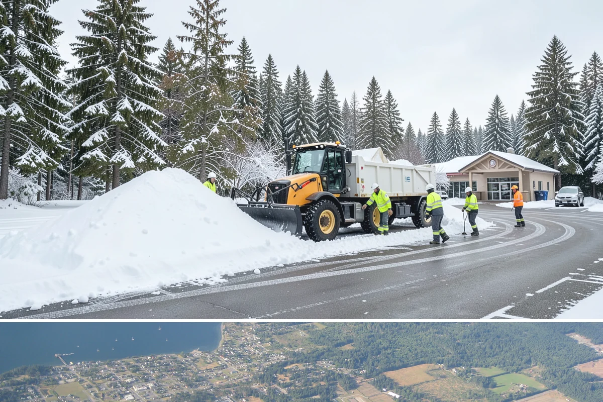 Commercial Roof Snow Removal in Coupeville, Island County, WA - Commercial roof snow removal is critical through sustained lowland snow and rain-on-snow events that threaten wide flat...