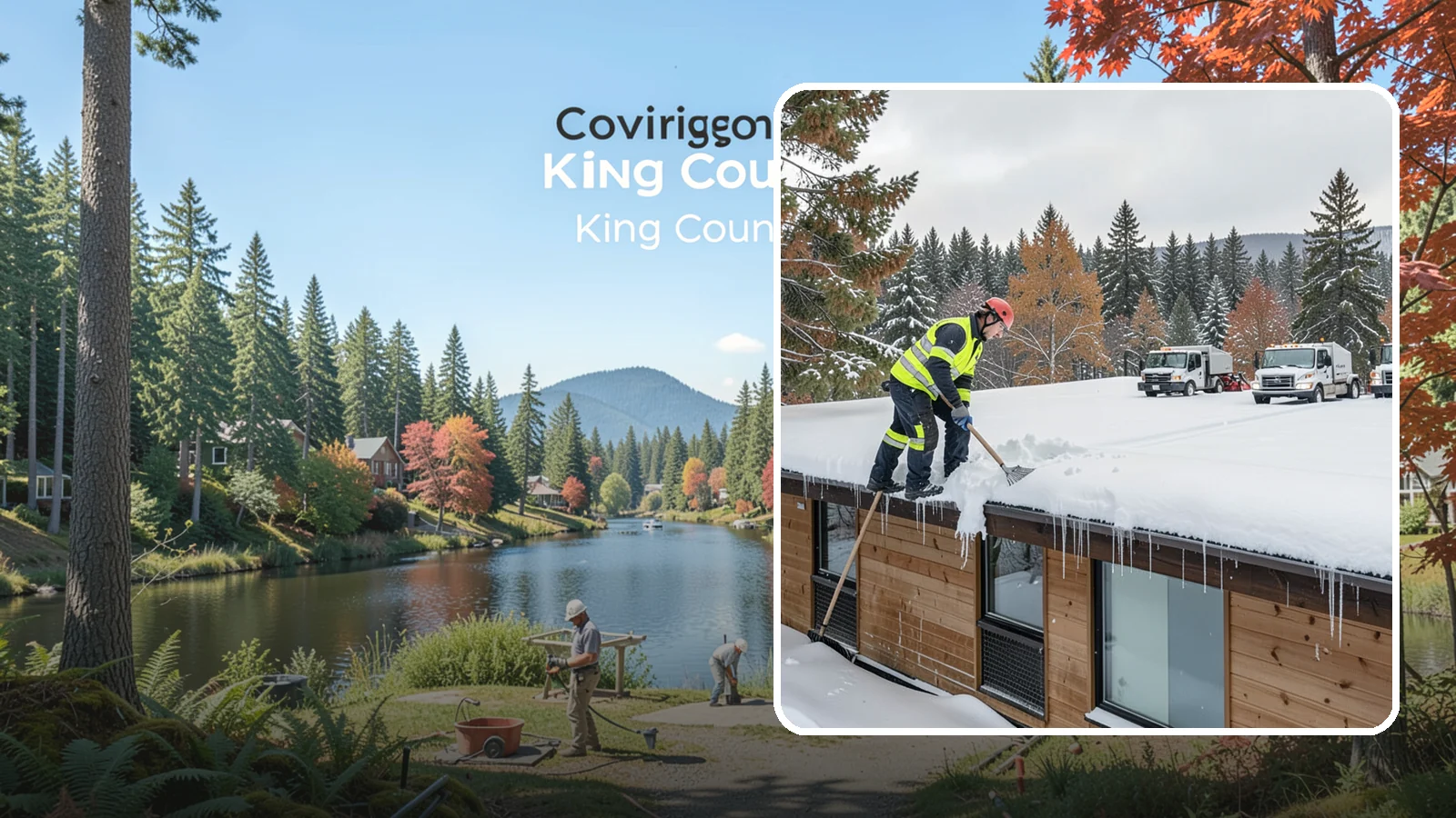 Commercial Roof Snow Removal in Covington, King County, WA - We manage snow load on large commercial roofs to keep buildings safe and operations running.