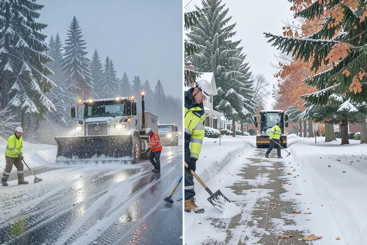 Commercial Roof Snow Removal in Des Moines, King County, WA - Survey the roof, equipment, and drains