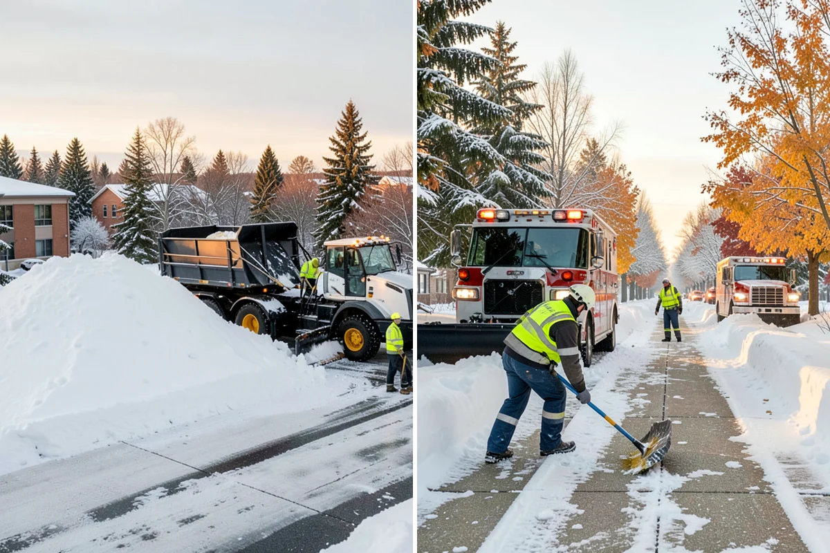 Commercial Roof Snow Removal in DuPont, Pierce County, WA - Survey the roof, equipment, and drains