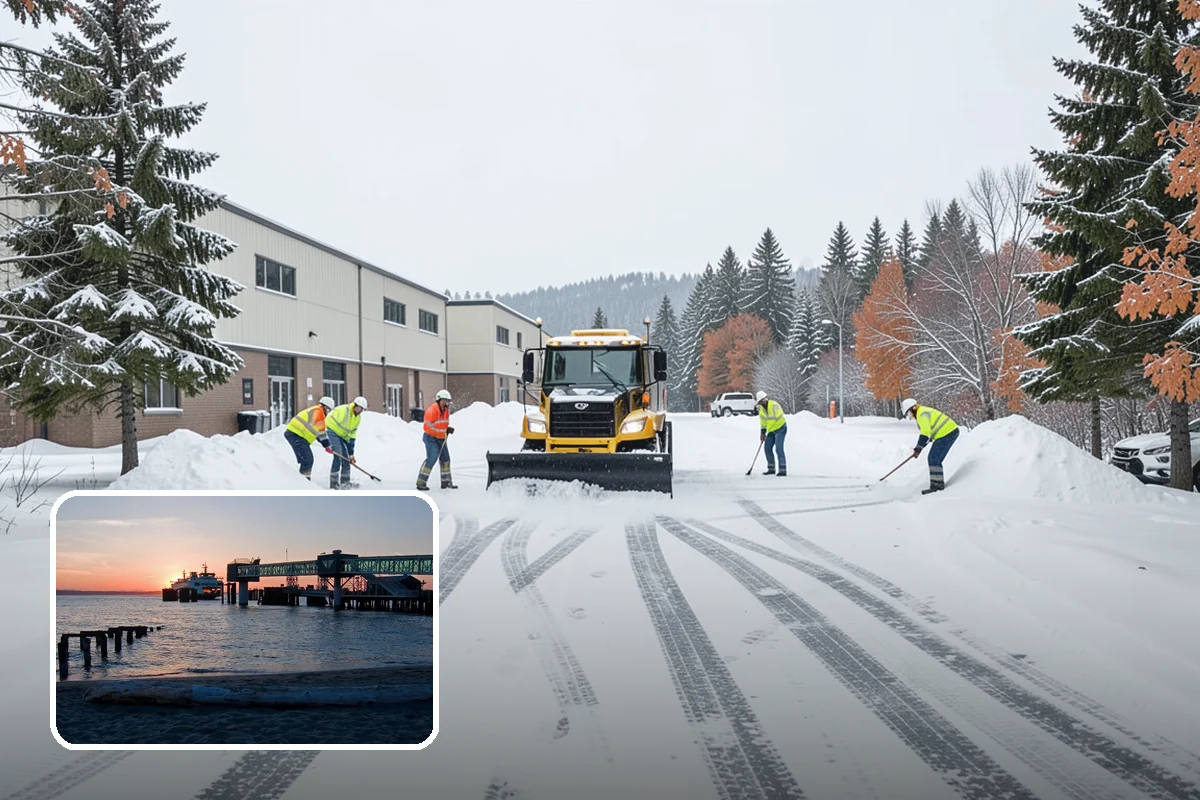 Commercial Roof Snow Removal in Edmonds, Snohomish County, WA - Keeps large roofs under safe structural load limits