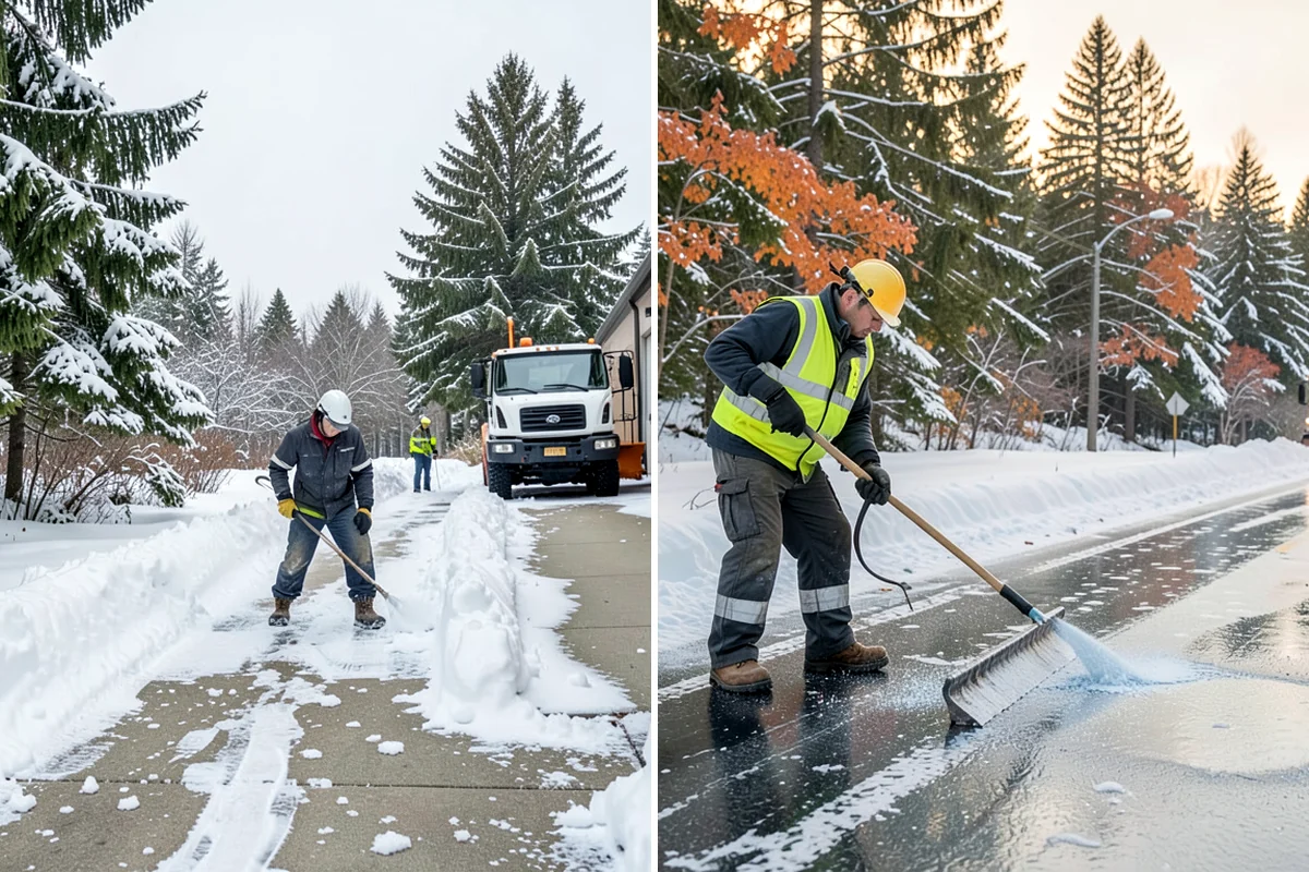 Commercial Roof Snow Removal in Enumclaw, King County, WA - Survey the roof, equipment, and drains