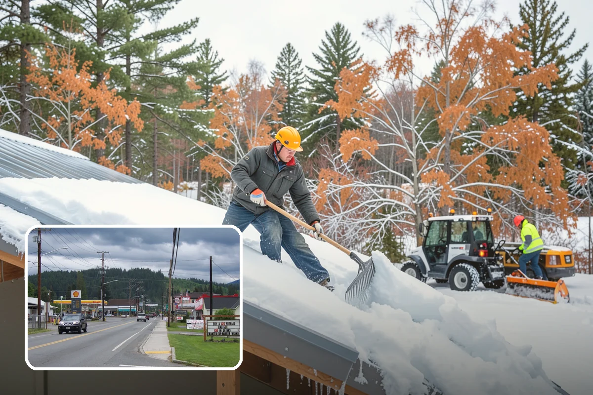Commercial Roof Snow Removal in Granite Falls, Snohomish County, WA - Keeps large roofs under safe structural load limits