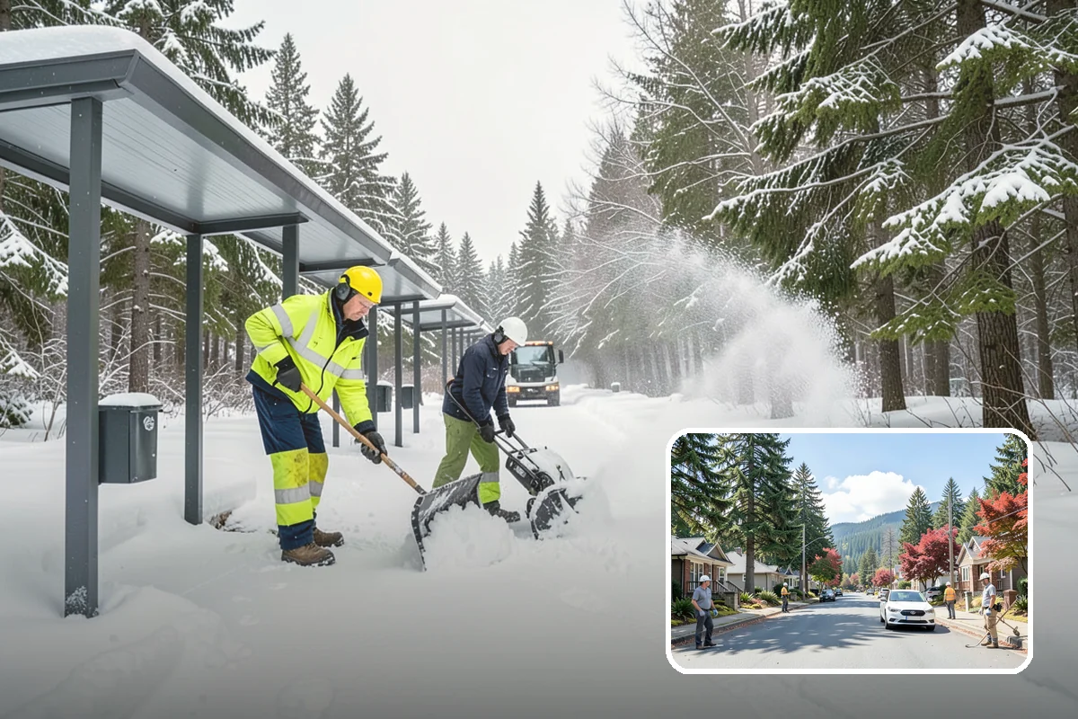 Commercial Roof Snow Removal in Hunts Point, King County, WA - Keeps large roofs under safe structural load limits