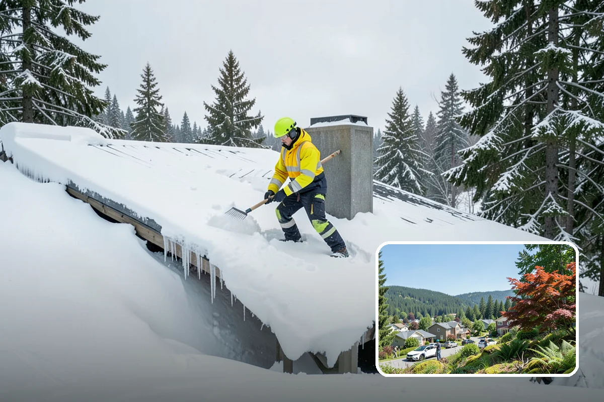 Commercial Roof Snow Removal in Index, Snohomish County, WA - Keeps large roofs under safe structural load limits