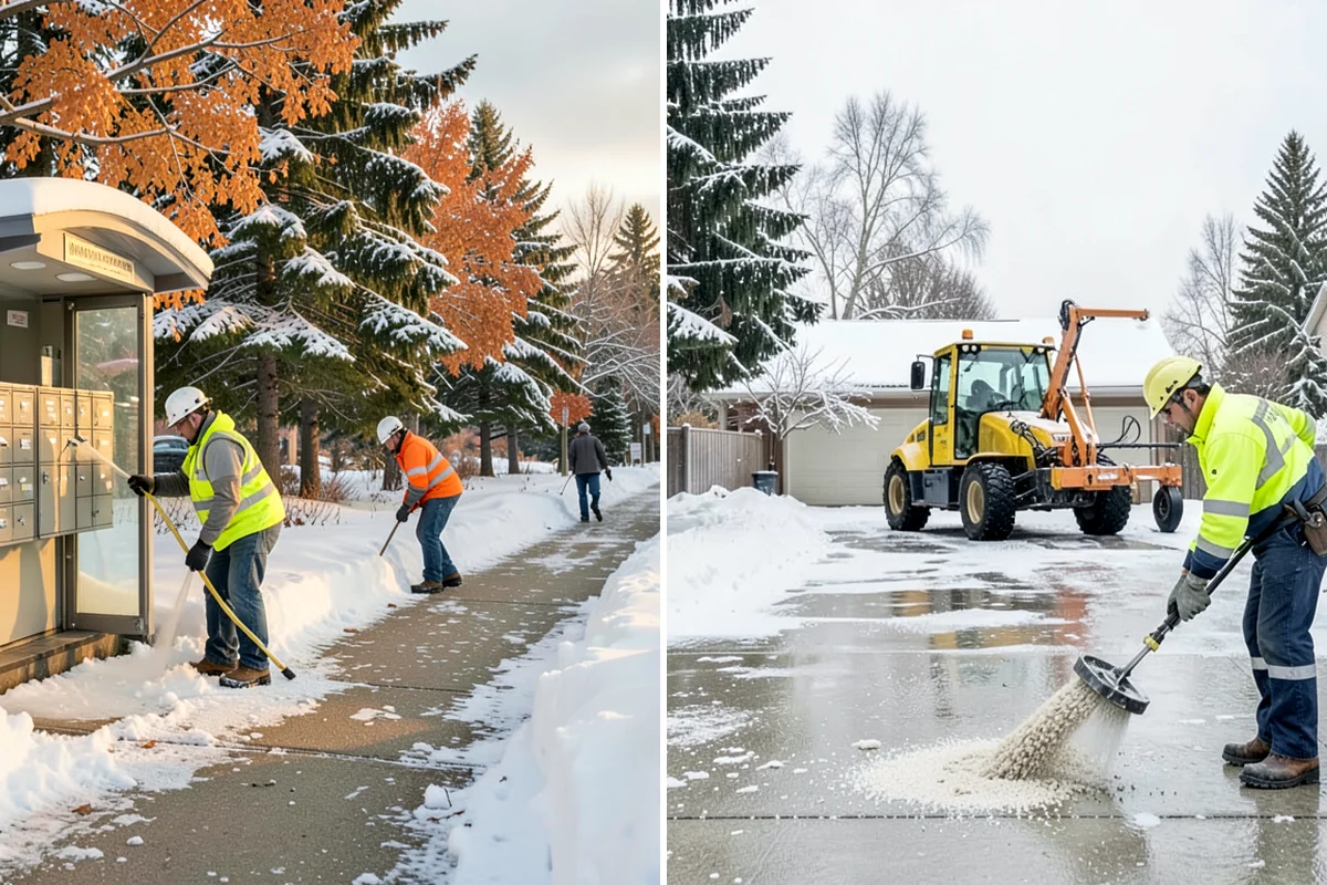 Commercial Roof Snow Removal in Kenmore, King County, WA - Survey the roof, equipment, and drains