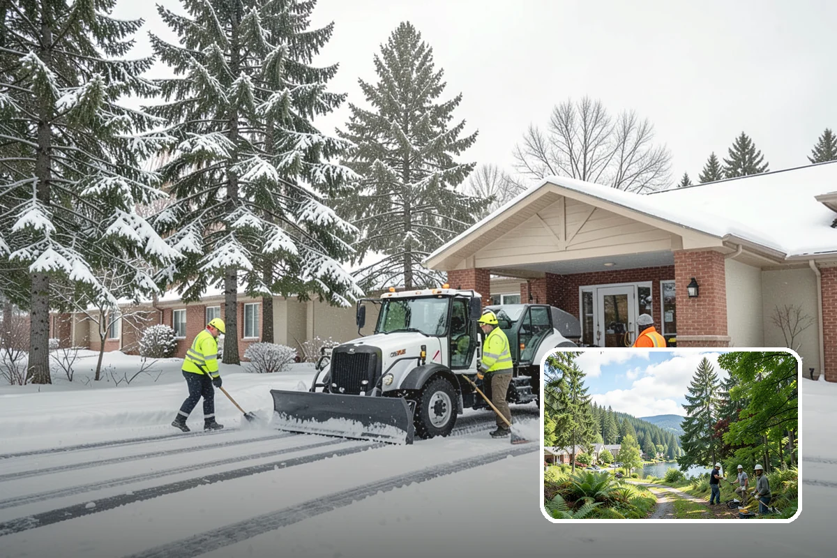 Commercial Roof Snow Removal in Lake Forest Park, King County, WA - Keeps large roofs under safe structural load limits