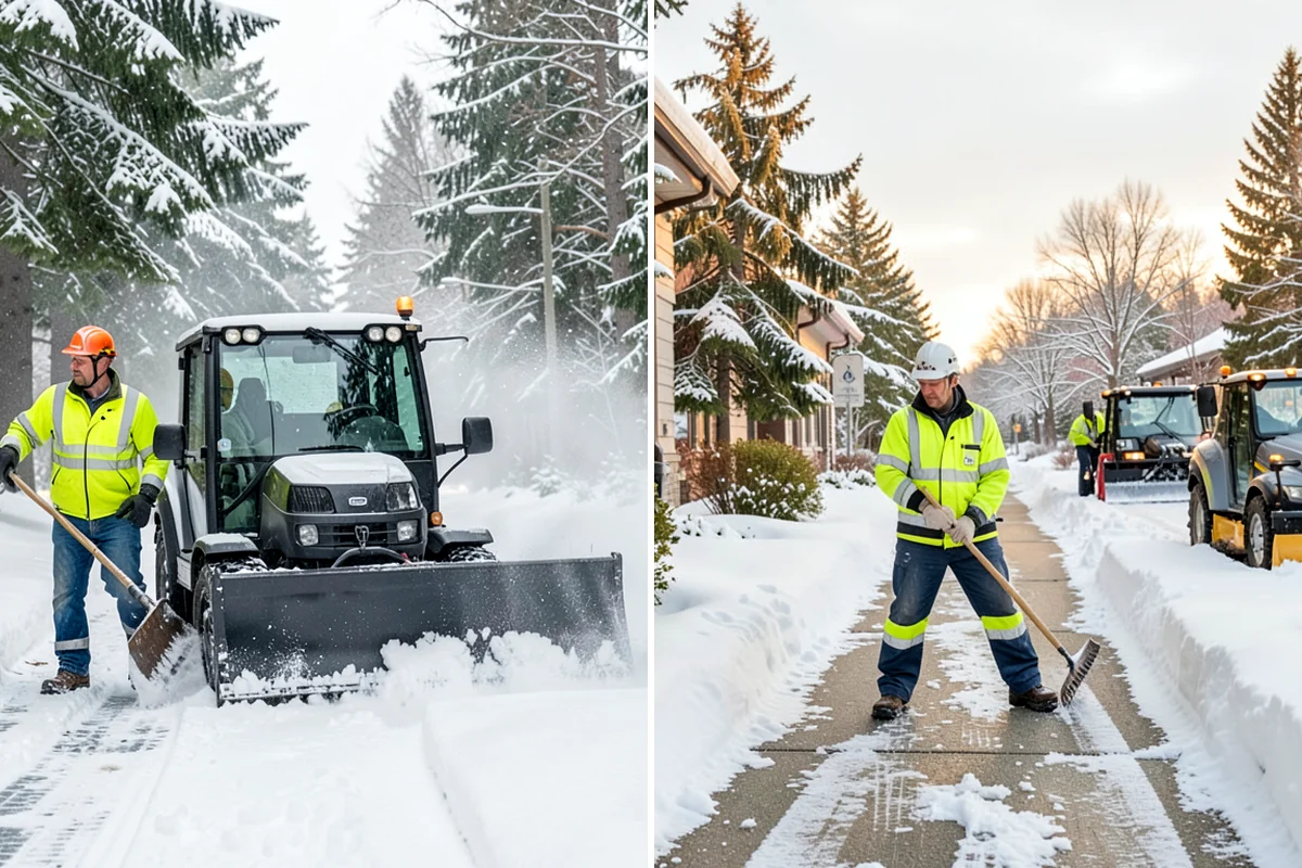 Commercial Roof Snow Removal in Lake Forest Park, King County, WA - Survey the roof, equipment, and drains