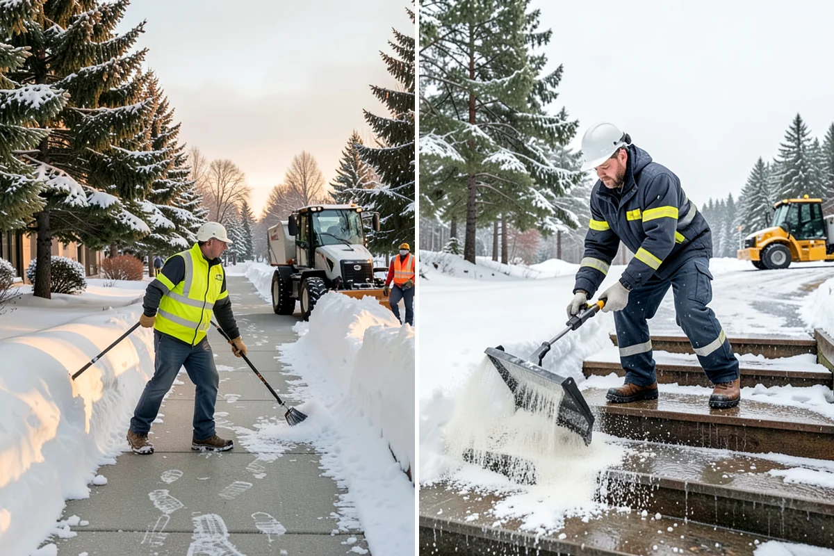 Commercial Roof Snow Removal in Lakewood, Pierce County, WA - Survey the roof, equipment, and drains