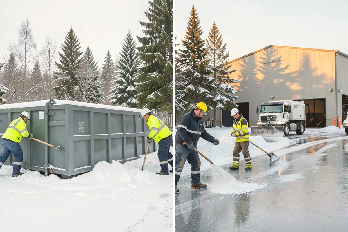 Commercial Roof Snow Removal in Langley, Island County, WA - Survey the roof, equipment, and drains