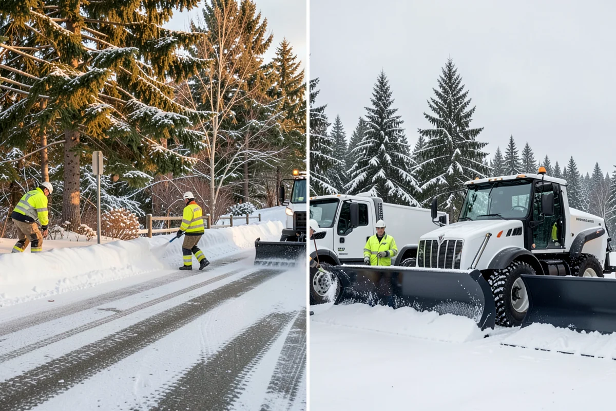 Commercial Roof Snow Removal in Maple Valley, King County, WA - Survey the roof, equipment, and drains