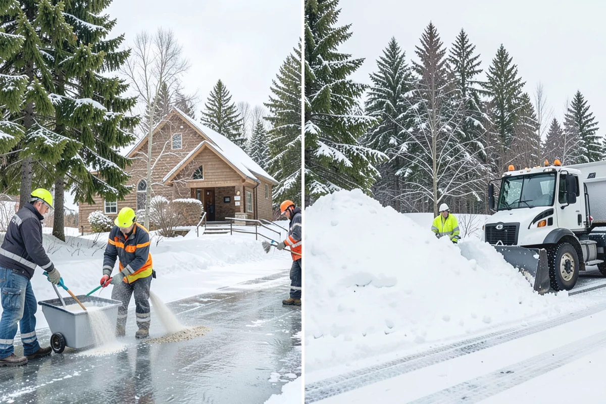 Commercial Roof Snow Removal in Medina, King County, WA - Survey the roof, equipment, and drains