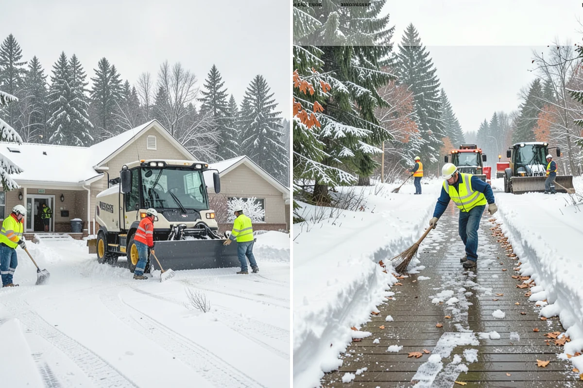 Commercial Roof Snow Removal in Mercer Island, King County, WA - Survey the roof, equipment, and drains