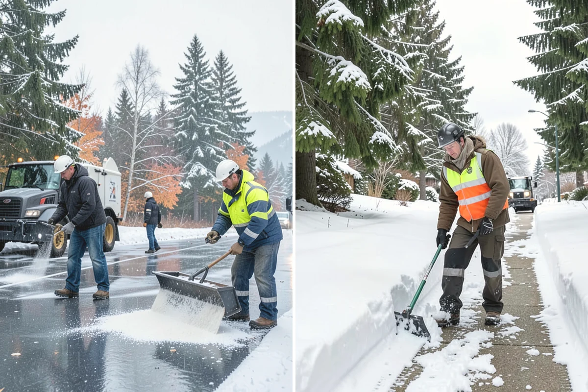 Commercial Roof Snow Removal in Mill Creek, Snohomish County, WA - Survey the roof, equipment, and drains