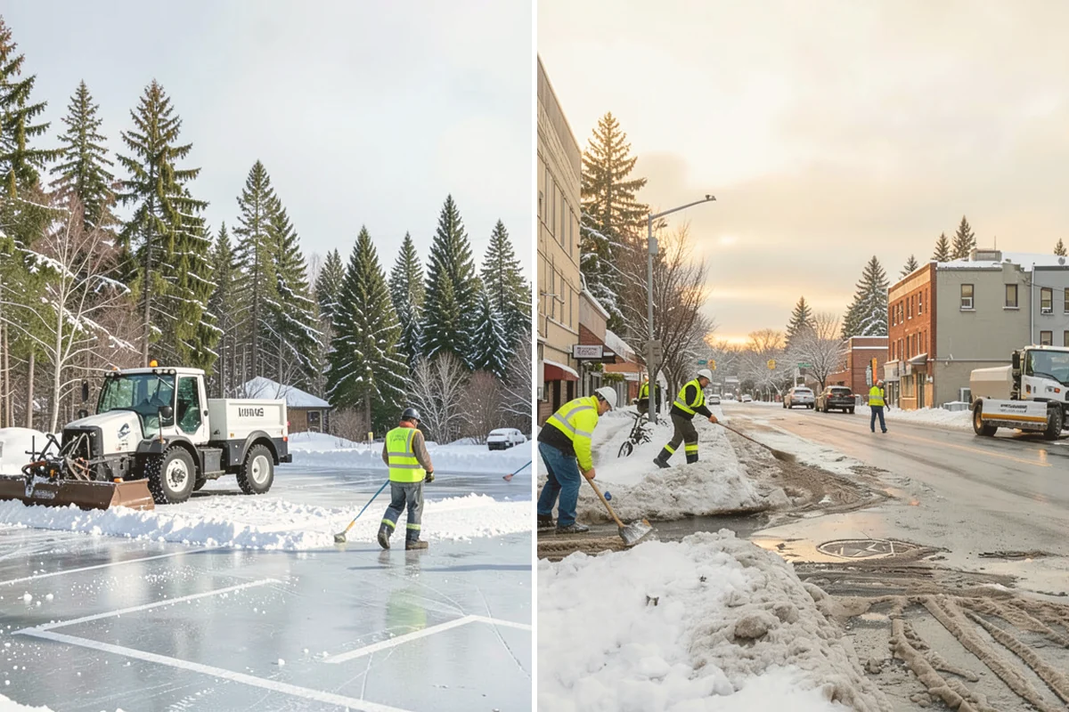 Commercial Roof Snow Removal in Milton, King County, WA - Survey the roof, equipment, and drains