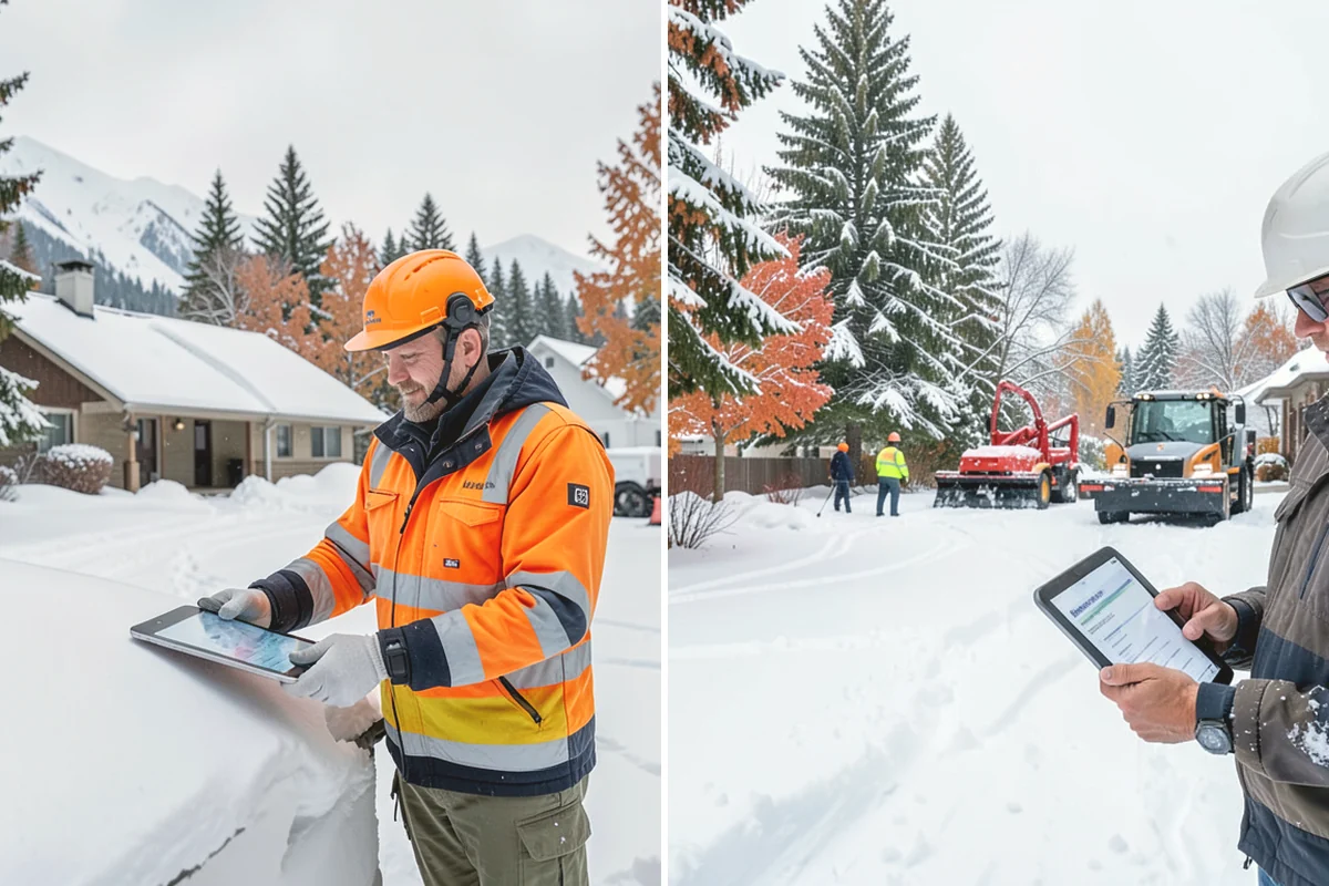 Commercial Roof Snow Removal in Monroe, Snohomish County, WA - Survey the roof, equipment, and drains