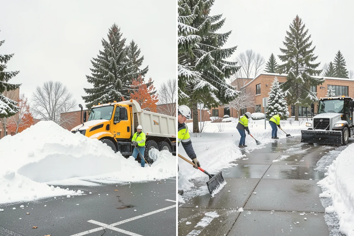 Commercial Roof Snow Removal in Mount Vernon, Skagit County, WA - Survey the roof, equipment, and drains