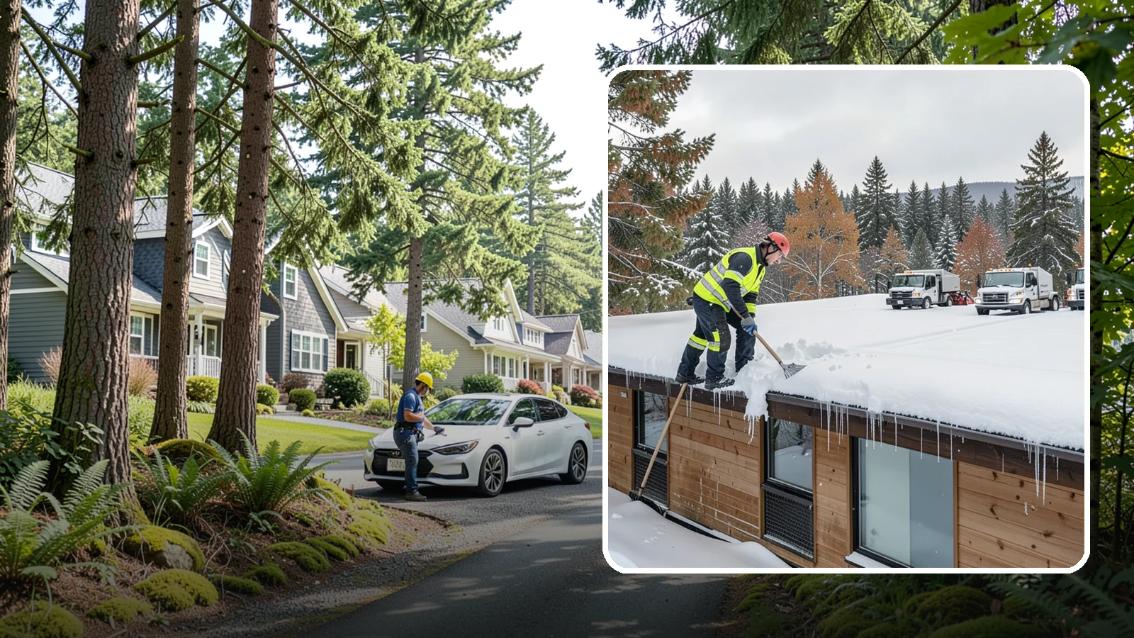 Commercial Roof Snow Removal in Normandy Park, King County, WA - We manage snow load on large commercial roofs to keep buildings safe and operations running.