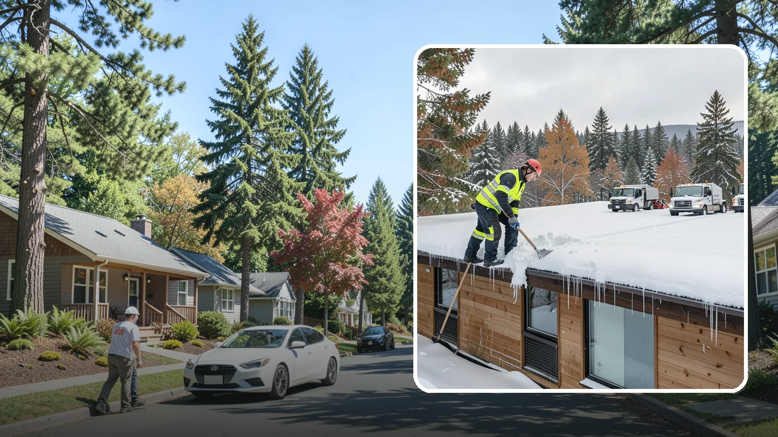 Commercial Roof Snow Removal in Orting, Pierce County, WA - We manage snow load on large commercial roofs to keep buildings safe and operations running.
