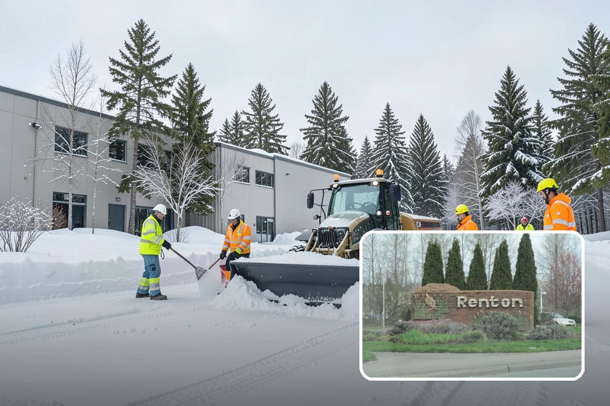 Commercial Roof Snow Removal in Renton, King County, WA - Keeps large roofs under safe structural load limits