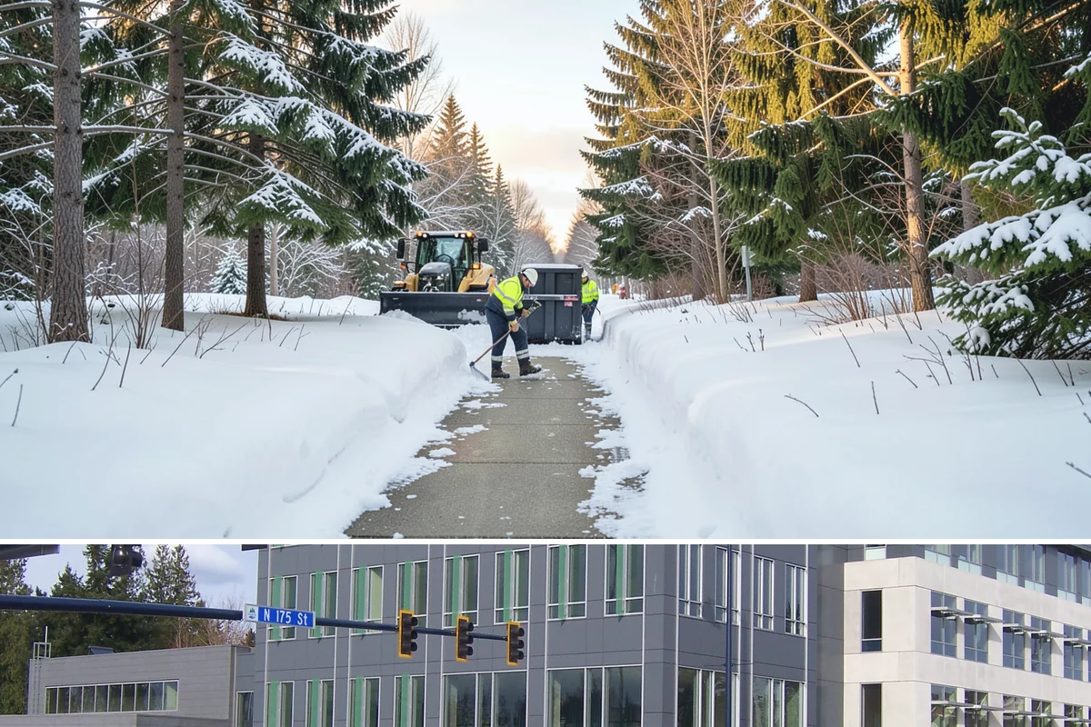 Commercial Roof Snow Removal in Shoreline, King County, WA - Commercial roof snow removal is critical through sustained lowland snow and rain-on-snow events that threaten wide flat...