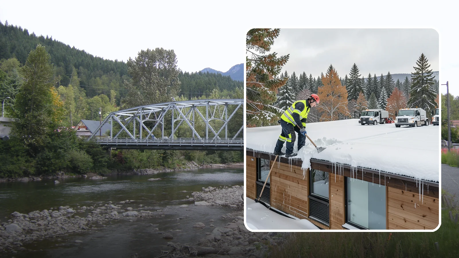 Commercial Roof Snow Removal in Skykomish, King County, WA - We manage snow load on large commercial roofs to keep buildings safe and operations running.