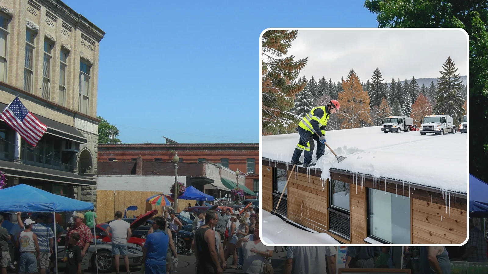 Commercial Roof Snow Removal in Snohomish, Snohomish County, WA - We manage snow load on large commercial roofs to keep buildings safe and operations running.