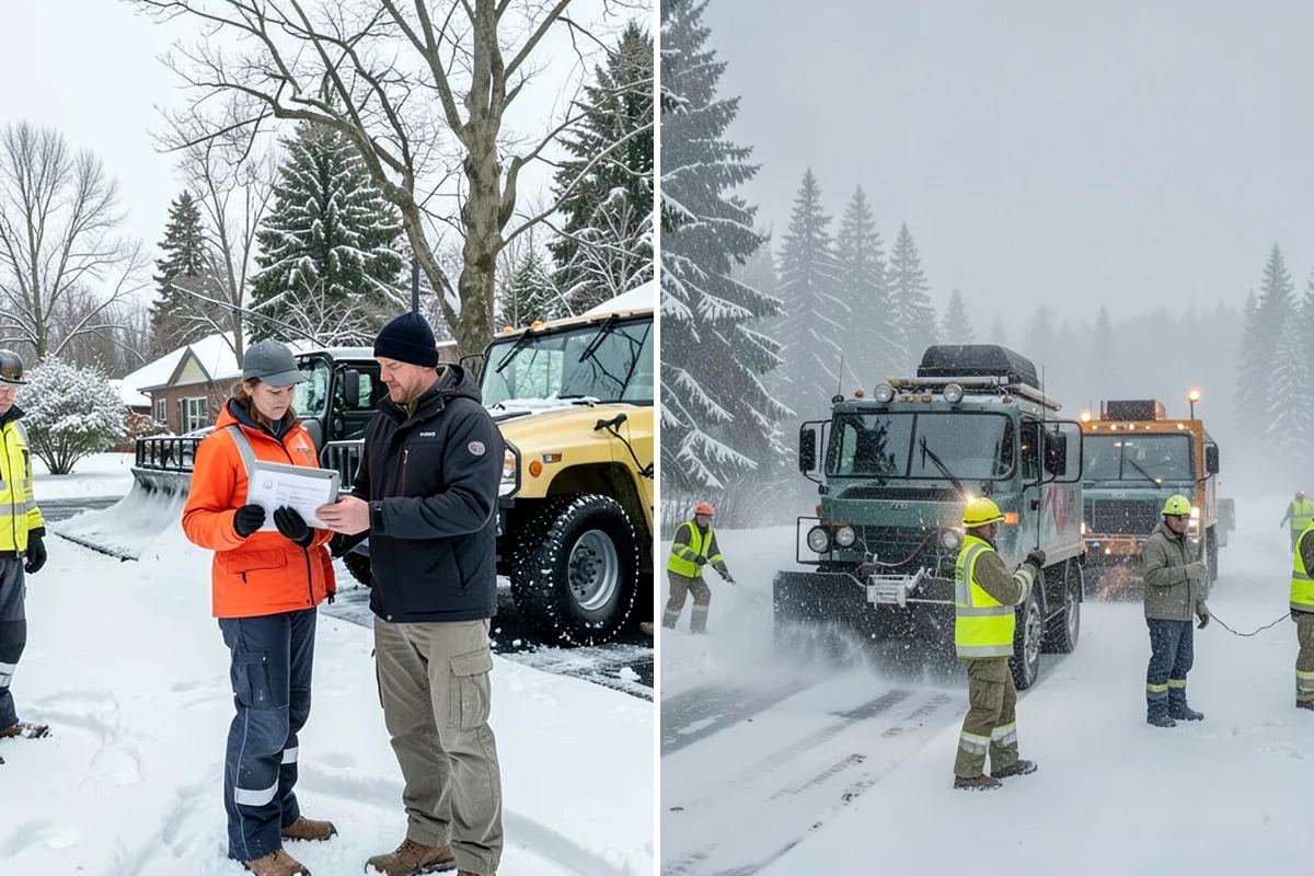 Commercial Roof Snow Removal in Snoqualmie, King County, WA - Survey the roof, equipment, and drains