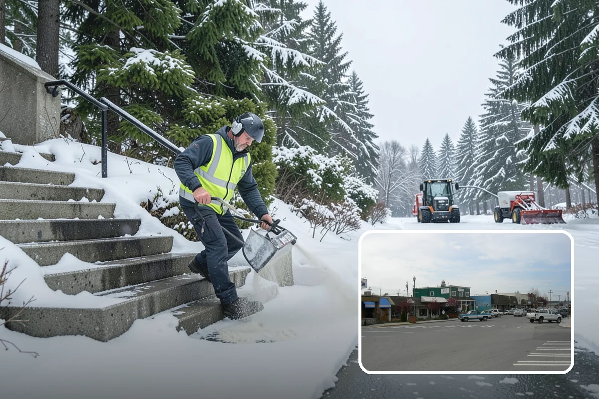 Commercial Roof Snow Removal in Stanwood, Snohomish County, WA - Keeps large roofs under safe structural load limits