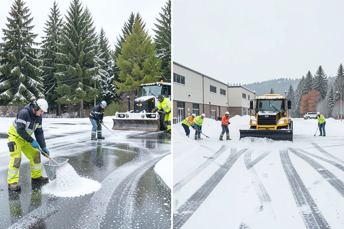 Commercial Roof Snow Removal in Sumner, Pierce County, WA - Survey the roof, equipment, and drains