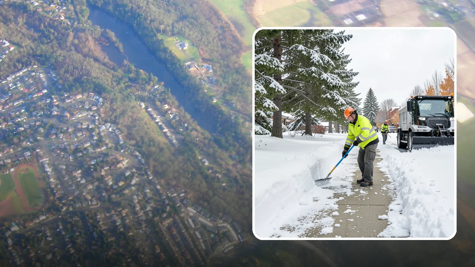 Commercial Sidewalk Clearing in Algona, King County, WA - Keep the public sidewalks around your commercial property safe and code-compliant through Western Washington winter weather.
