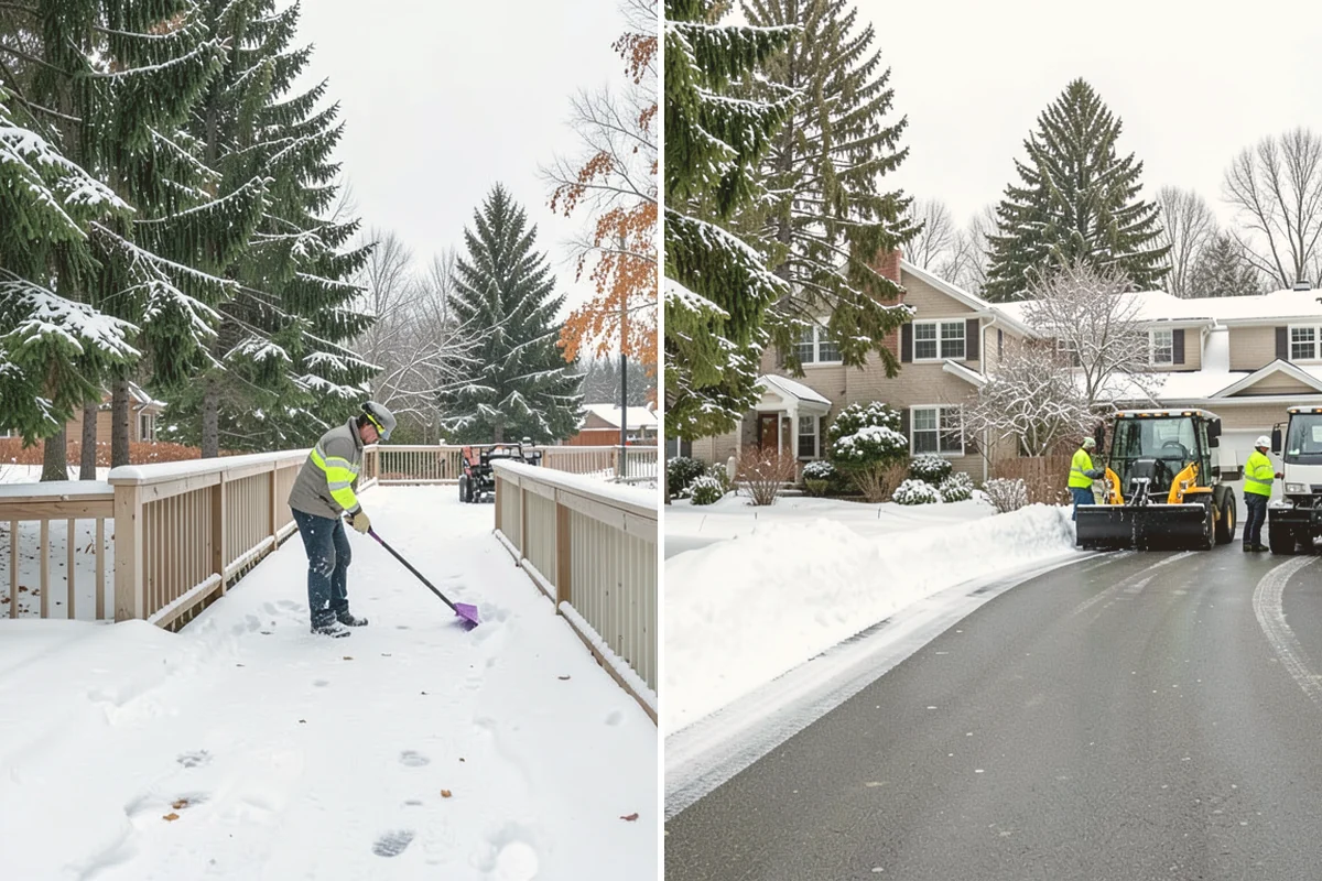 Commercial Sidewalk Clearing in Algona, King County, WA - Map the full sidewalk frontage and corner ramps