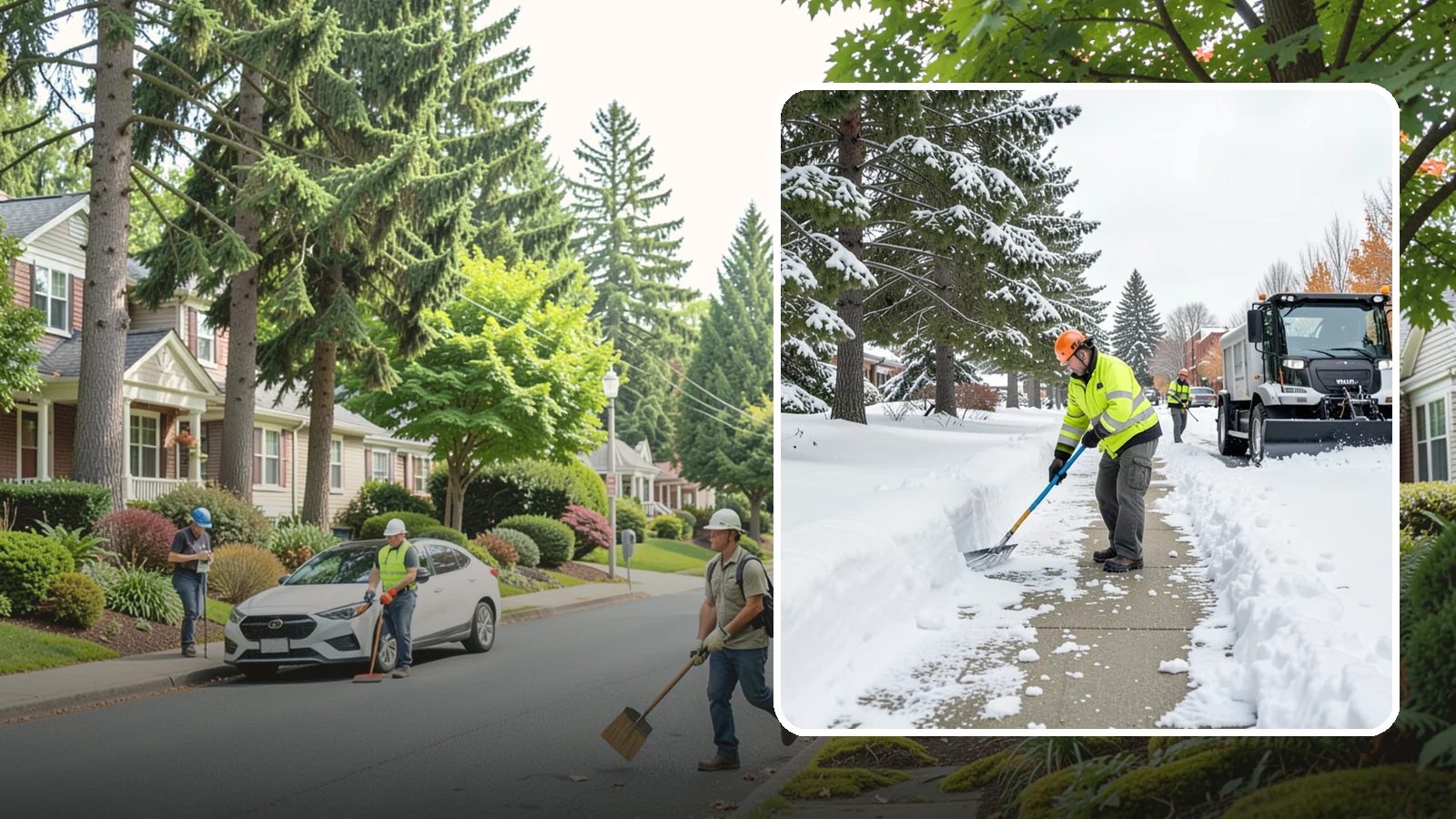 Commercial Sidewalk Clearing in Beaux Arts Village, King County, WA - Keep the public sidewalks around your commercial property safe and code-compliant through Western Washington winter weather.