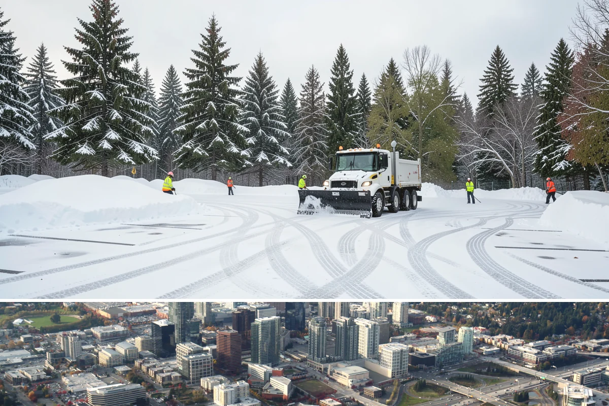 Commercial Sidewalk Clearing in Bellevue, King County, WA - Commercial sidewalks demand prompt clearing whenever December-to-February storms trigger local snow-removal ordinances.