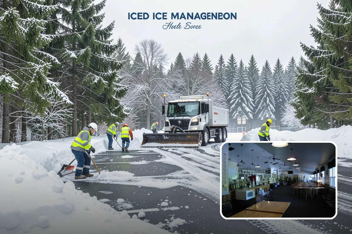 Commercial Sidewalk Clearing in Black Diamond, King County, WA - Code-compliant clearing of public frontage