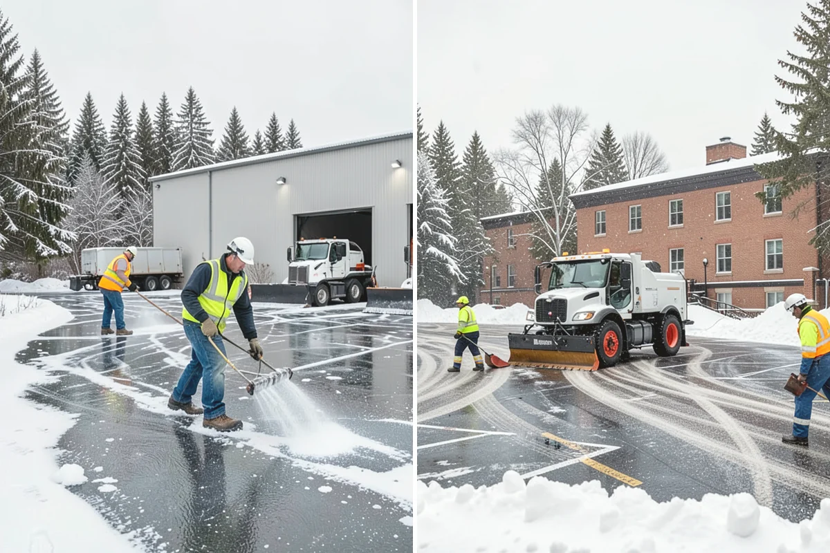 Commercial Sidewalk Clearing in Black Diamond, King County, WA - Map the full sidewalk frontage and corner ramps