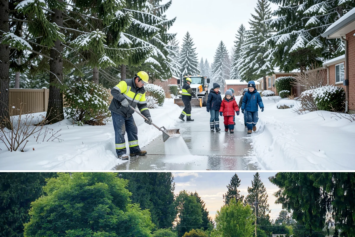 Commercial Sidewalk Clearing in Bonney Lake, Pierce County, WA - Commercial sidewalks demand prompt clearing whenever December-to-February storms trigger local snow-removal ordinances.