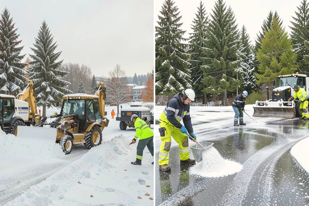 Commercial Sidewalk Clearing in Bothell, King County, WA - Map the full sidewalk frontage and corner ramps