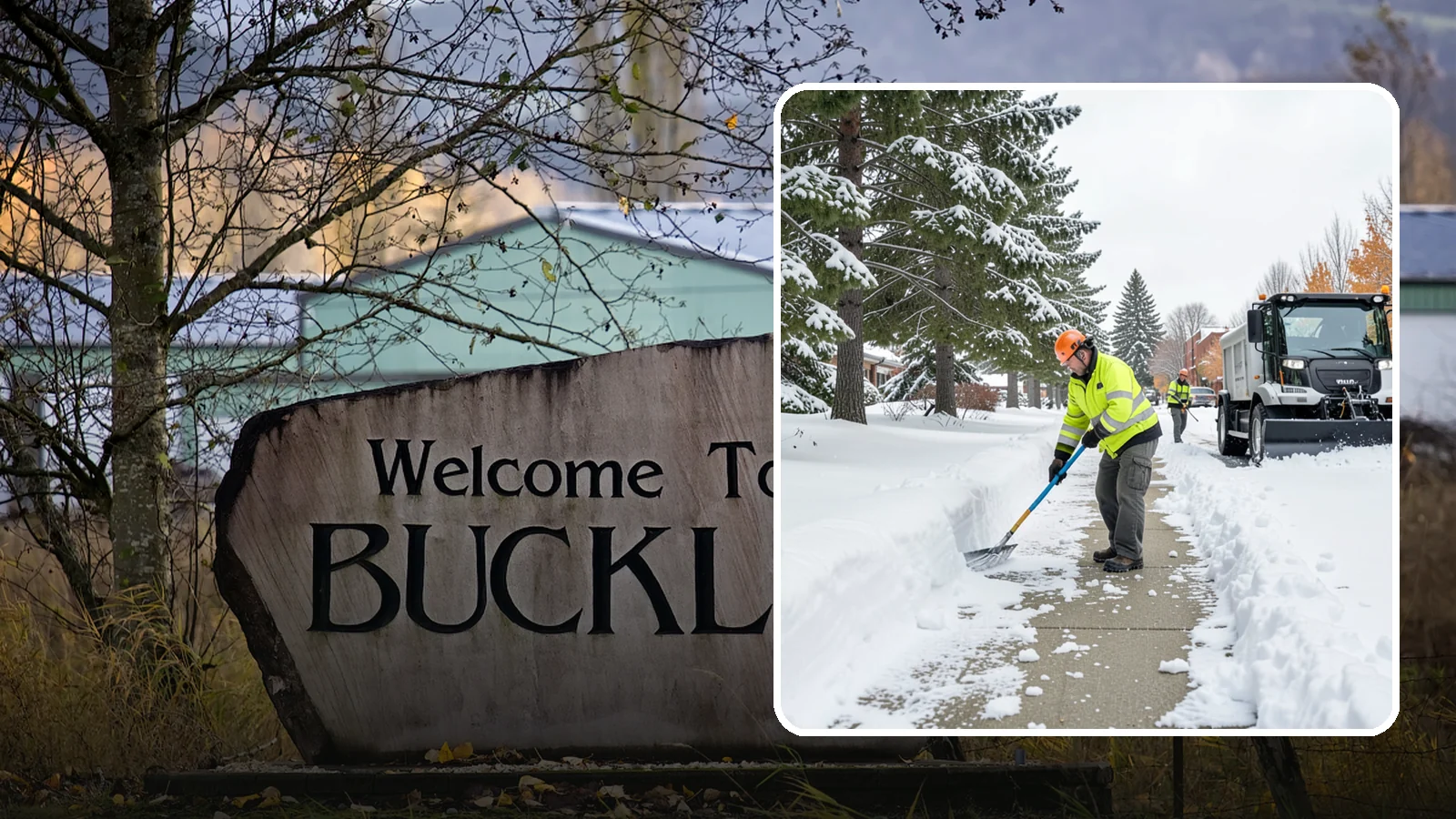 Commercial Sidewalk Clearing in Buckley, Pierce County, WA - Keep the public sidewalks around your commercial property safe and code-compliant through Western Washington winter weather.