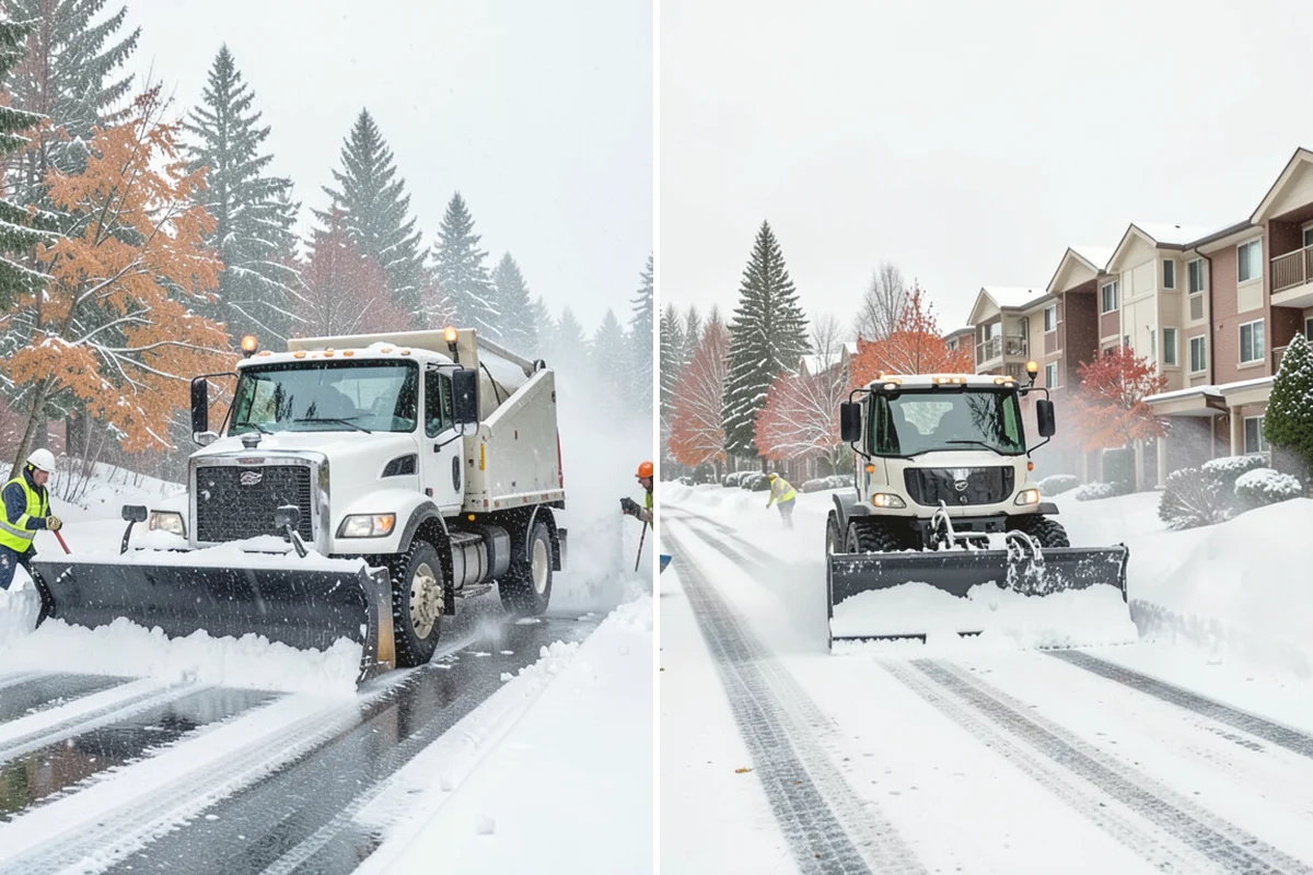 Commercial Sidewalk Clearing in Burien, King County, WA - Map the full sidewalk frontage and corner ramps
