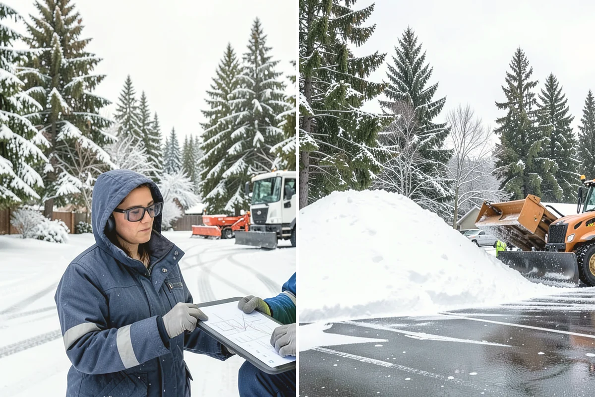 Commercial Sidewalk Clearing in Carnation, King County, WA - Map the full sidewalk frontage and corner ramps