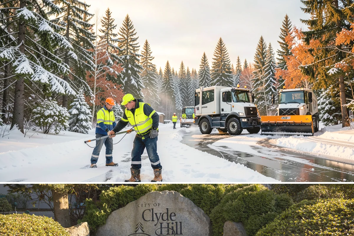 Commercial Sidewalk Clearing in Clyde Hill, King County, WA - Commercial sidewalks demand prompt clearing whenever December-to-February storms trigger local snow-removal ordinances.