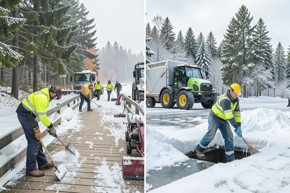 Commercial Sidewalk Clearing in Coupeville, Island County, WA - Map the full sidewalk frontage and corner ramps