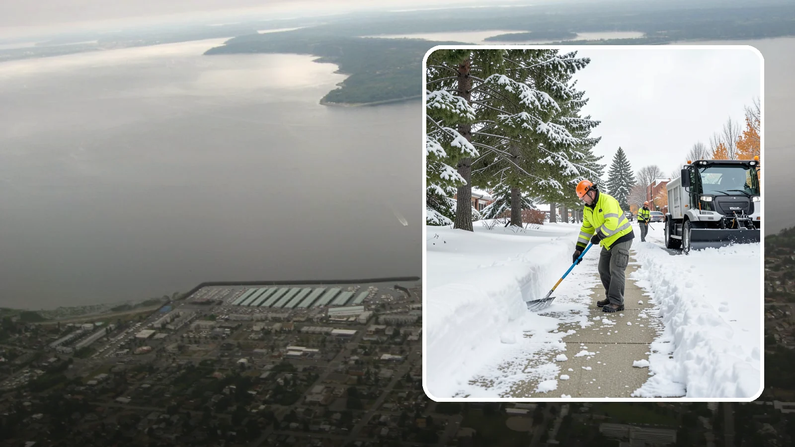 Commercial Sidewalk Clearing in Des Moines, King County, WA - Keep the public sidewalks around your commercial property safe and code-compliant through Western Washington winter weather.