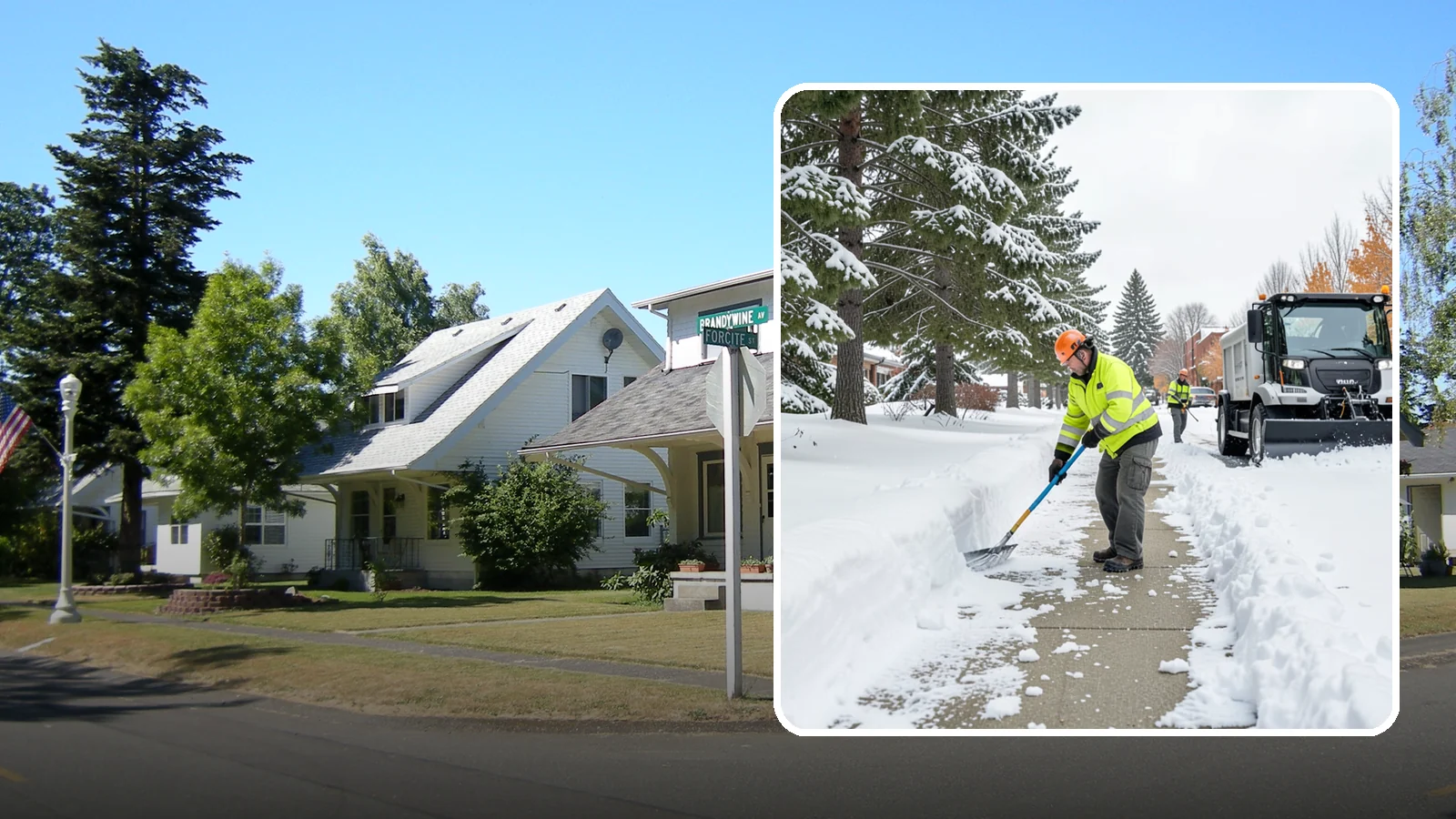 Commercial Sidewalk Clearing in DuPont, Pierce County, WA - Keep the public sidewalks around your commercial property safe and code-compliant through Western Washington winter weather.